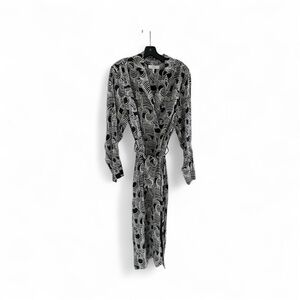 Reiss Black and White Long Sleeve Dress